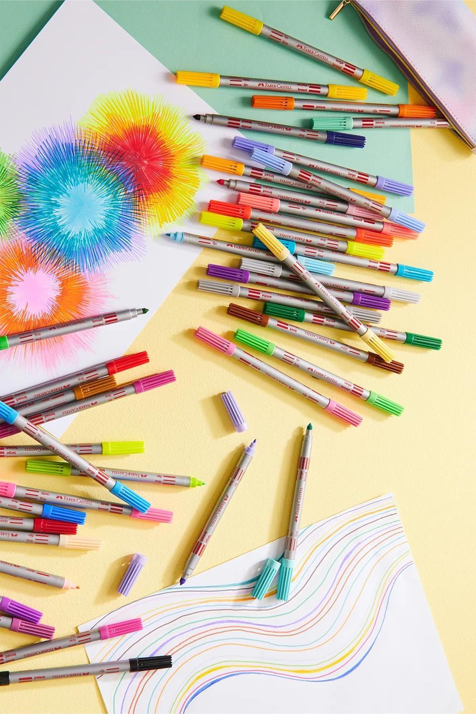 KEÇELİ KALEMFABER CASTELL004.02.0751Faber Castell Çift Taraflı Keçeli Kalem 10 RenkFaber Castell Çift Taraflı Keçeli Kalem 10 Renk