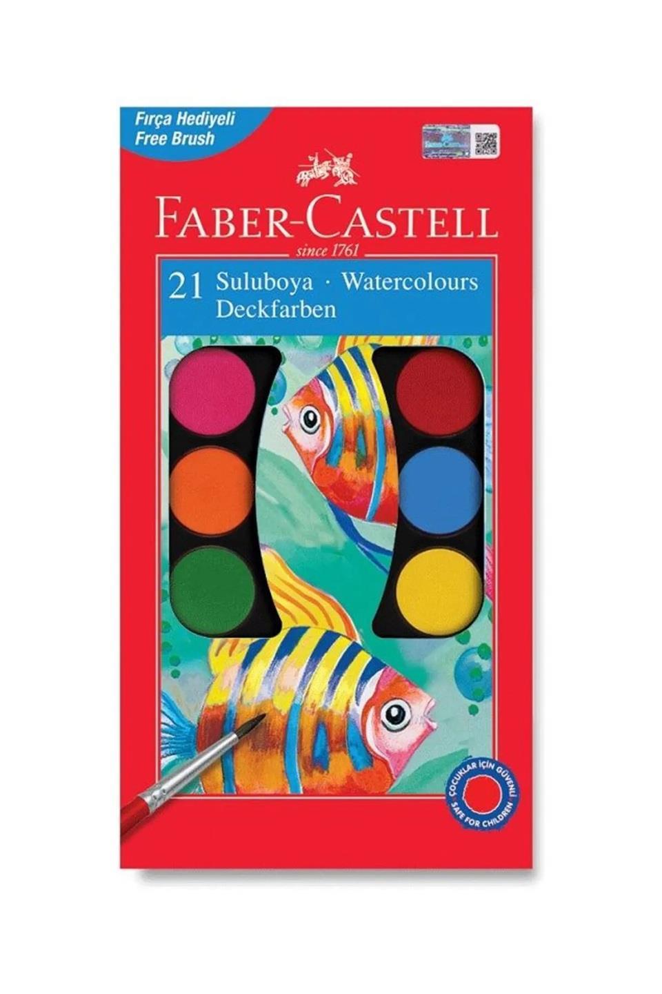 BOYAMA ÜRÜNLERİFABER CASTELL004.02.0749Faber Castell Sulu Boya Büyük Boy 21 RenkFaber Castell Sulu Boya Büyük Boy 21 Renk