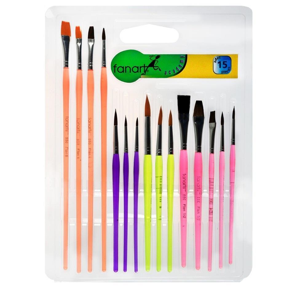 BOYAMA ÜRÜNLERİMUHTELİF004.02.0808Fanart Academy 550 Seri Fırça Seti 1 (15 Li)Fanart Academy 550 Seri Fırça Seti 1 (15 Li)