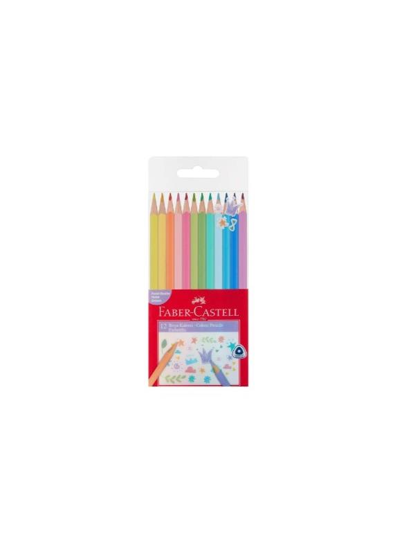 KURŞUN KALEMFABER CASTELL004.02.0399FABER CASTELL ÜÇGEN PASTEL RENKLER BOYA KALEMİ 12 RENK  FABER CASTELL ÜÇGEN PASTEL RENKLER BOYA KALEMİ 12 RENK  
