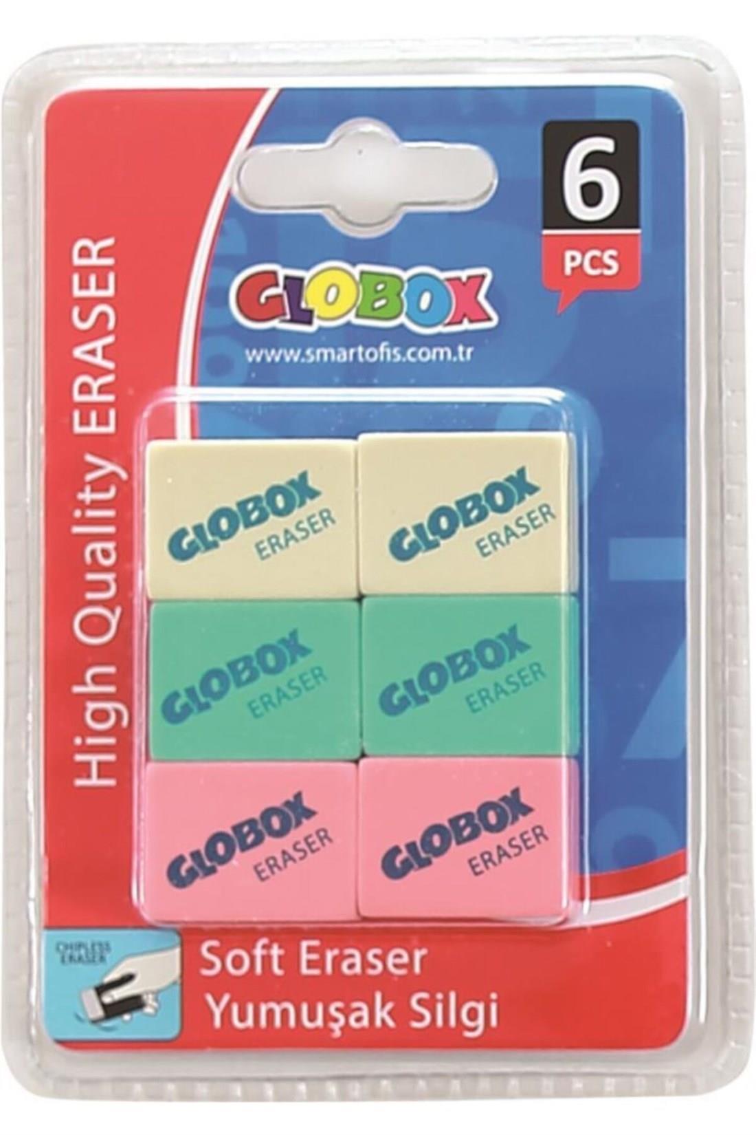 GLOBOX004.02.0188GLOBOX SOFT SİLGİ 6 LI 2054GLOBOX SOFT SİLGİ 6 LI 2054