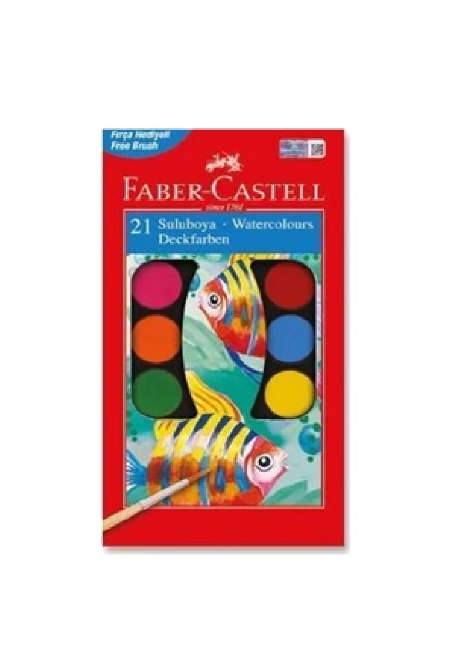 BOYAMA ÜRÜNLERİFABER CASTELL004.02.0749Faber Castell Sulu Boya Büyük Boy 21 RenkFaber Castell Sulu Boya Büyük Boy 21 Renk