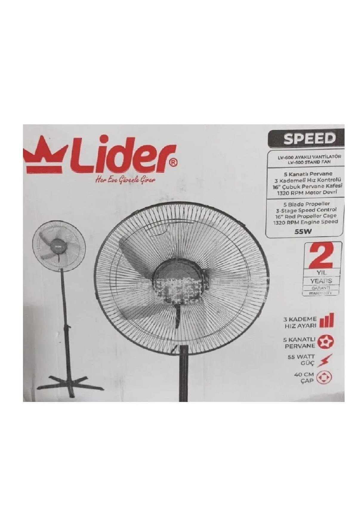 VANTİLATÖRLERLİDER006.02.0017LİDER VANTİLATÖR LV600LİDER VANTİLATÖR LV600