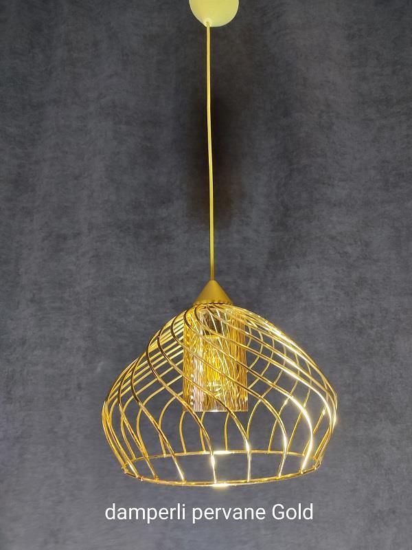 AVİZE & ARMATÜR & APLİKMUHTELİF007.01.0200DAMPERLİ PERVANE GOLD SARKIT ARMATÜRDAMPERLİ PERVANE GOLD SARKIT ARMATÜR