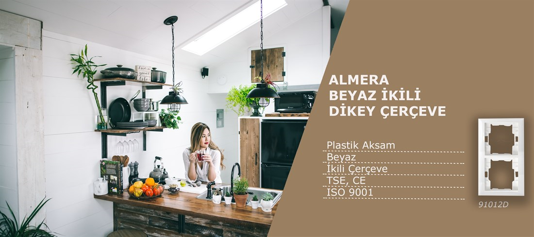 PRİZ & FİŞ & ANAHTARALMERA007.02.0025ALMERA BEYAZ DİKEY ÇERÇEVE 2 LİALMERA BEYAZ DİKEY ÇERÇEVE 2 Lİ