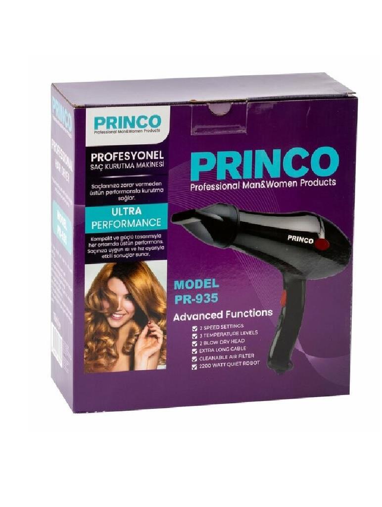 SAÇ KURUTMA PRINCO007.03.0333Princo Saç Kurutma Fön Makinesi 2200W PR-935 /LL-5500 9355Princo Saç Kurutma Fön Makinesi 2200W PR-935 /LL-5500 9355