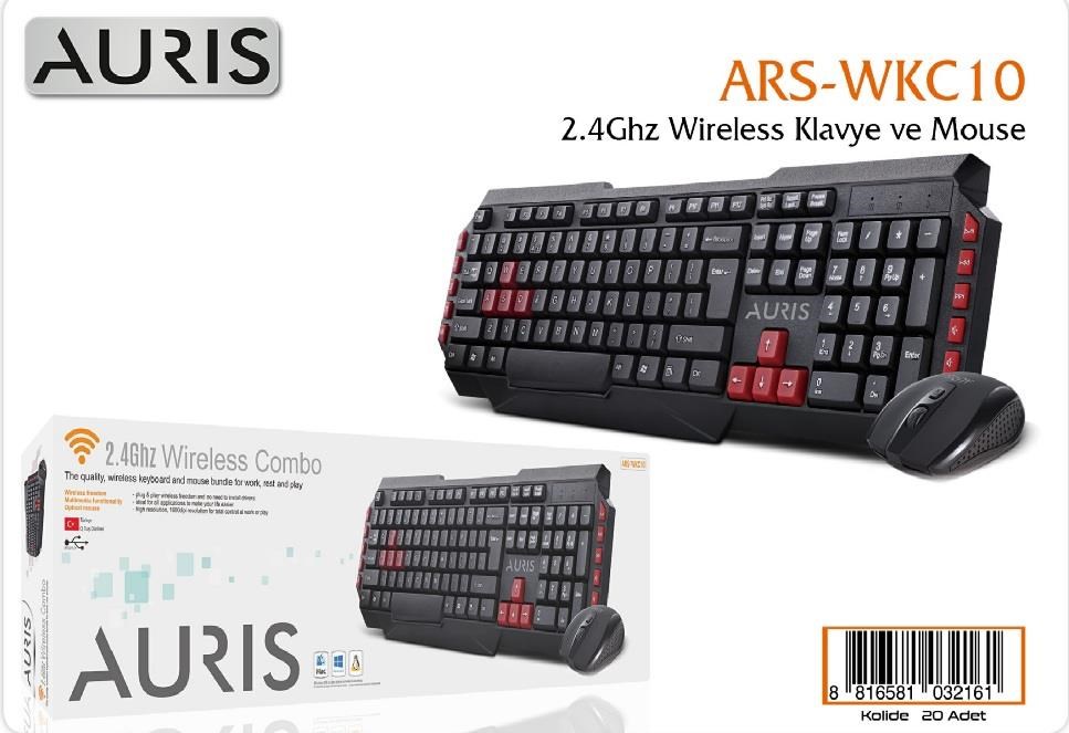KLAVYEAURİS007.03.0354Auris ARS-WKC10 Wireless Kablosuz Klavye Mouse Set 2161Auris ARS-WKC10 Wireless Kablosuz Klavye Mouse Set 2161
