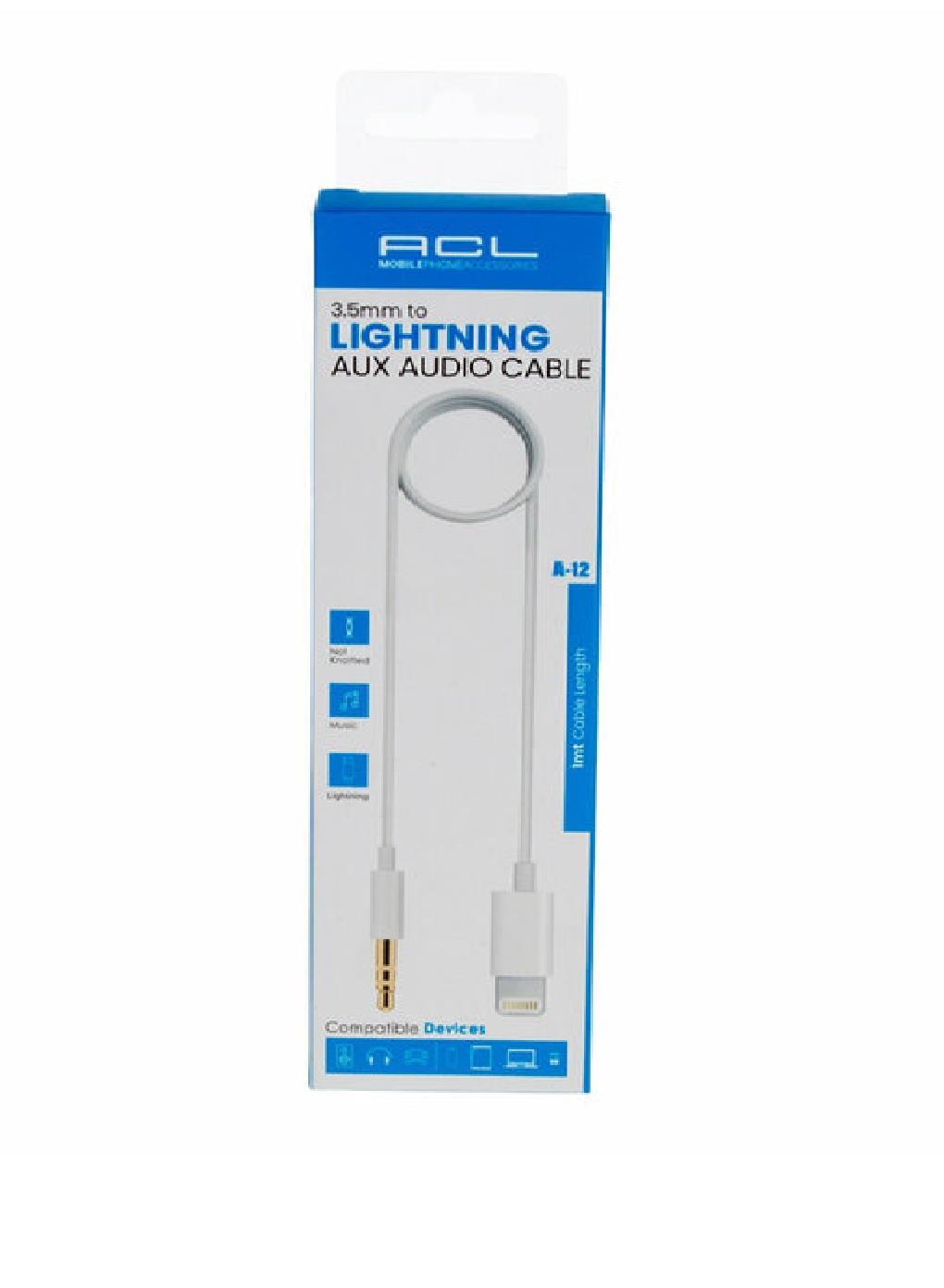 TEKNOLOJİ & ELEKTRONİK AKSESUARLAR ACL007.03.0330ACL Aux Lightning Ses Kablosu A-12 7646ACL Aux Lightning Ses Kablosu A-12 7646