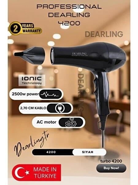 EV & YAŞAMDEARLİNG007.03.0347Dearling Saç Kurutma Makinesi 2500 Watt TR-4200 5420 6054Dearling Saç Kurutma Makinesi 2500 Watt TR-4200 5420 6054