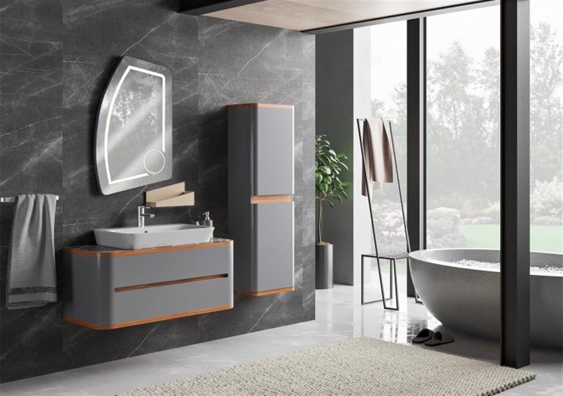 BANYO MOBİLYALARIBELİNZA008.04.0039BELİNZA LEXUS BANYO DOLABI TAKIMI GRİ PLESENK 80 CMBELİNZA LEXUS BANYO DOLABI TAKIMI GRİ PLESENK 80 CM