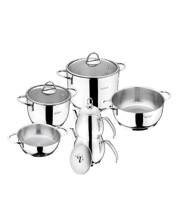 TAVA & TENCEREBAMBUM009.01.0518BAMBUM ROSE 10 PARÇA ÇELİK TENCERE SETİ B4822BAMBUM ROSE 10 PARÇA ÇELİK TENCERE SETİ B4822