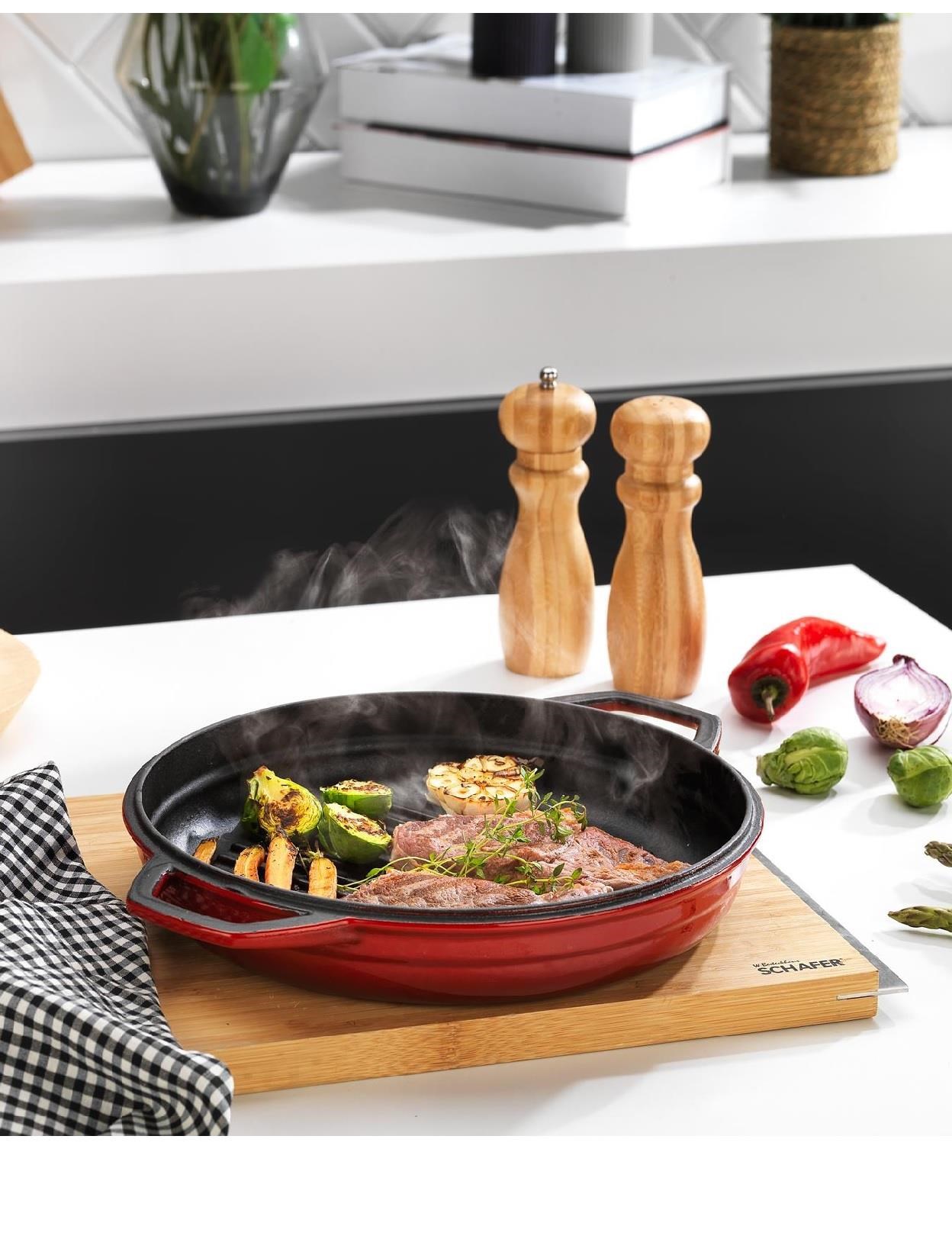 TAVA & TENCERESCHAFER009.01.1001Schafer Guss Chef Döküm Yuvarlak Grill Tava Çift Kulplu 28Cm-1 Parça	Schafer Guss Chef Döküm Yuvarlak Grill Tava Çift Kulplu 28Cm-1 Parça	