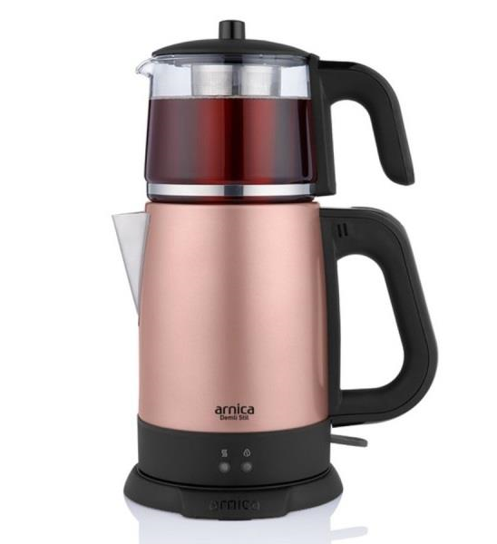 ÇAYDANLIK & CEZVEARNİCO009.02.0331Arnica Demli Stil Cam Demlikli Çay Makinesi 1800-2000W Rose IH332Arnica Demli Stil Cam Demlikli Çay Makinesi 1800-2000W Rose IH332