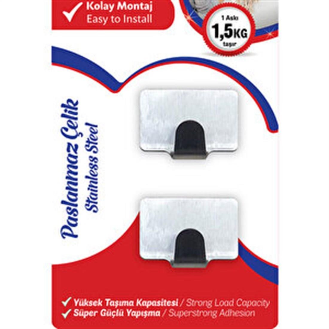 YAPIŞTIRICILARVODASEAL009.03.0005VODASEAL KENDİNDEN YAPIŞKANLI PASLANMAZ ÇELİK KARE KROM 2 Lİ ASKI NM 78 3850VODASEAL KENDİNDEN YAPIŞKANLI PASLANMAZ ÇELİK KARE KROM 2 Lİ ASKI NM 78 3850