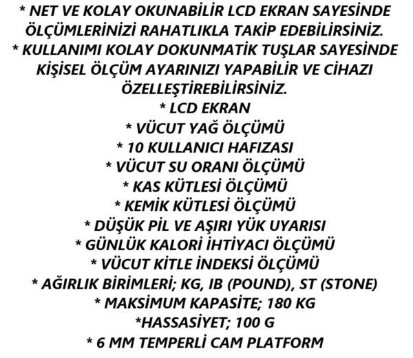 TARTILARFAKİR009.03.0602FAKİR MASSFIT CAM VUCUT ANALIZ BASKÜLÜ SIYAH FAKİR MASSFIT CAM VUCUT ANALIZ BASKÜLÜ SIYAH 