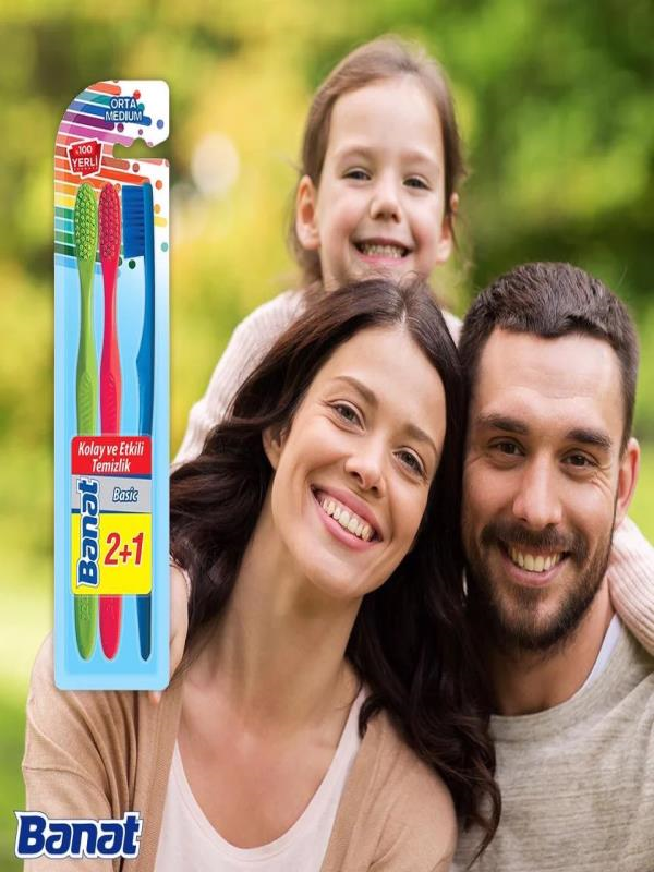 YÜZ BAKIMSANİNO009.06.0610BANAT DİŞ FIRÇASI BASİC 2+1BANAT DİŞ FIRÇASI BASİC 2+1