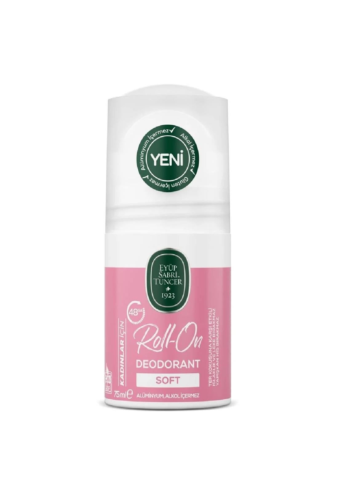 VÜCUT BAKIMEYÜP SABRİ TUNCER009.06.1141Eyüp Sabri Tuncer Roll On Deodorant - Soft (Kadın) 75 mlEyüp Sabri Tuncer Roll On Deodorant - Soft (Kadın) 75 ml