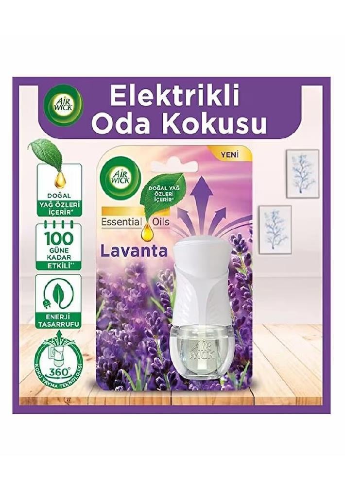 ODA KOKUSUAİR WICK009.09.0074AİR WİCK ELEKTRİKLİ KİT ODA KOKUSU LAVANTA 19 MLAİR WİCK ELEKTRİKLİ KİT ODA KOKUSU LAVANTA 19 ML