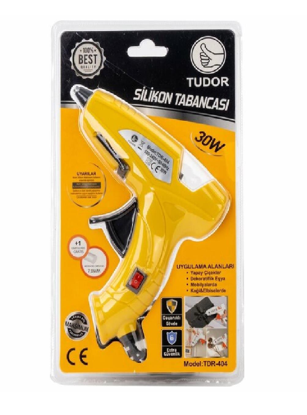 SİLİKON TABANCALARITUDOR011.01.0138Tudor Sıcak Silikon Tabancası 30W TDR-404 4047Tudor Sıcak Silikon Tabancası 30W TDR-404 4047