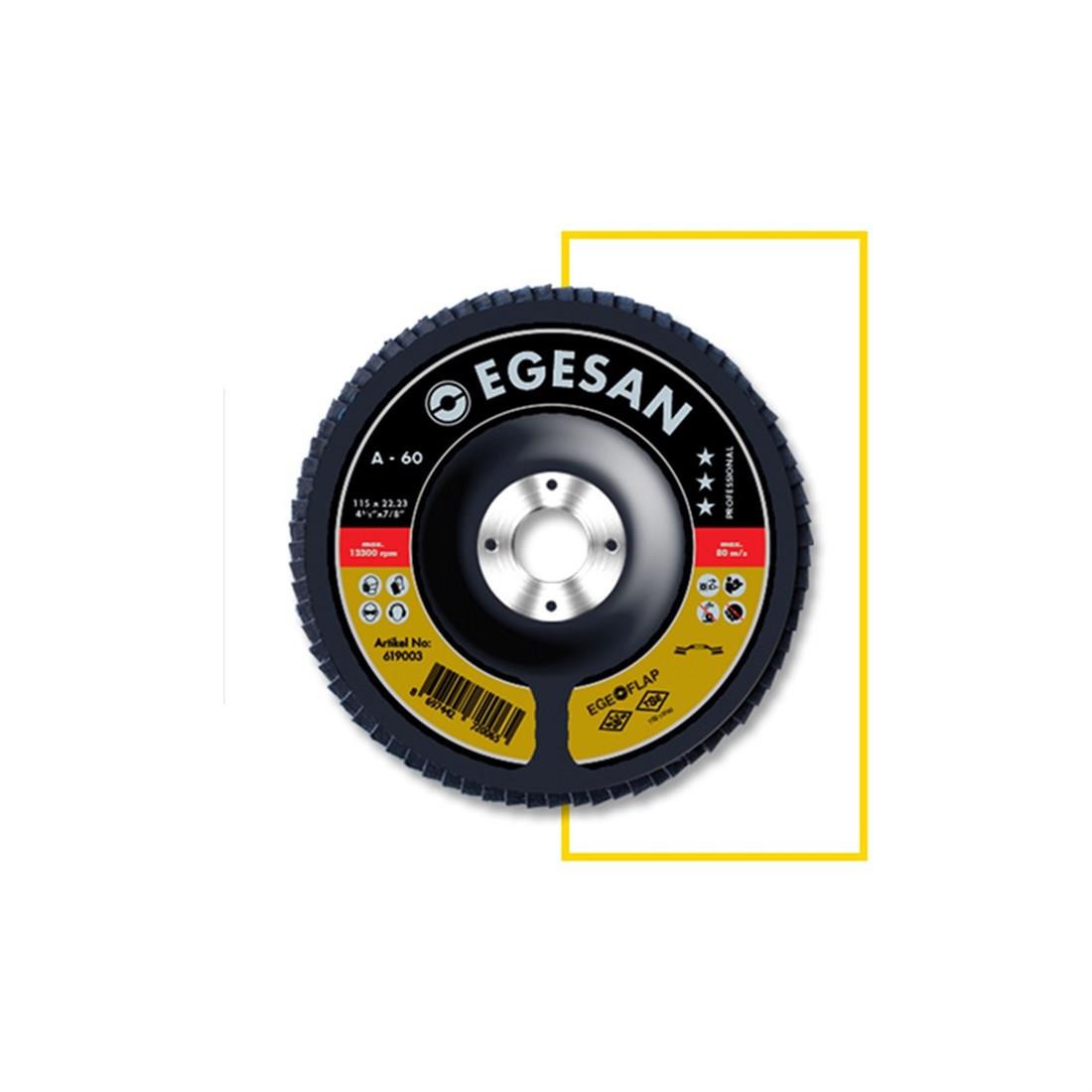 AŞINDIRICI ÜRÜNLEREGESAN012.02.0100EGESAN NK FLAP DİSK PRO KONİK 115*22 60 KUM 590030EGESAN NK FLAP DİSK PRO KONİK 115*22 60 KUM 590030