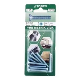 HIRDAVATTOREX012.07.0392TOREX DIN 965 5*40 YHB KÜT UÇLU METRİK VİDATOREX DIN 965 5*40 YHB KÜT UÇLU METRİK VİDA