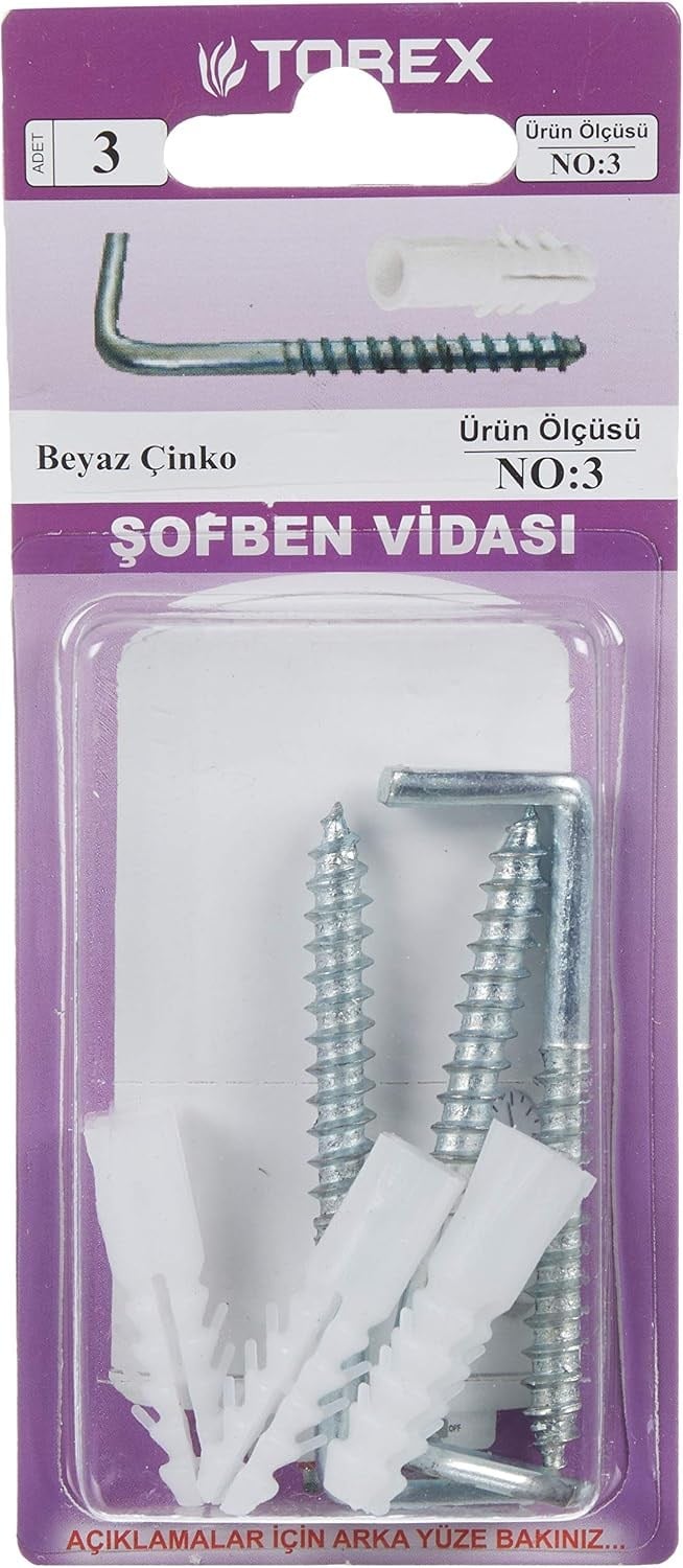 HIRDAVATTOREX012.07.0437TOREX ŞOFBEN VİDASI 2 (DÜBEL İLE)TOREX ŞOFBEN VİDASI 2 (DÜBEL İLE)