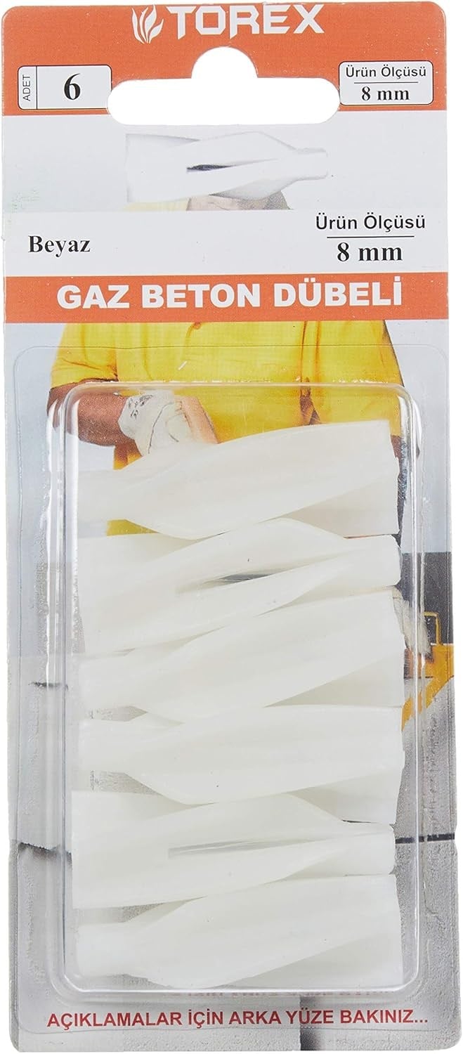 HIRDAVATTOREX012.07.0448TOREX YTONG DÜBELİ 8 MMTOREX YTONG DÜBELİ 8 MM