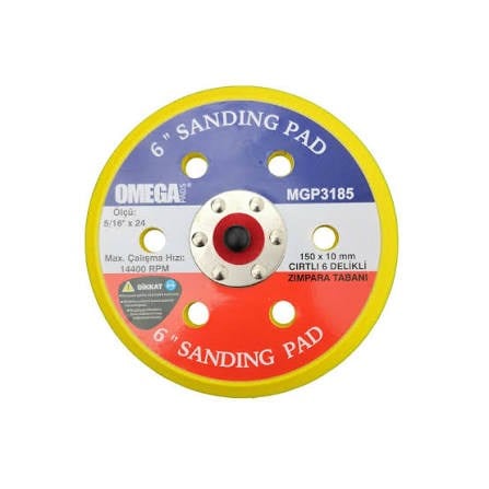 HIRDAVATOMEGA012.35.0007OMEGA MGP3185 ZIMPARA TABANI DELİKLİ EKONOMİK 150/10 mmOMEGA MGP3185 ZIMPARA TABANI DELİKLİ EKONOMİK 150/10 mm