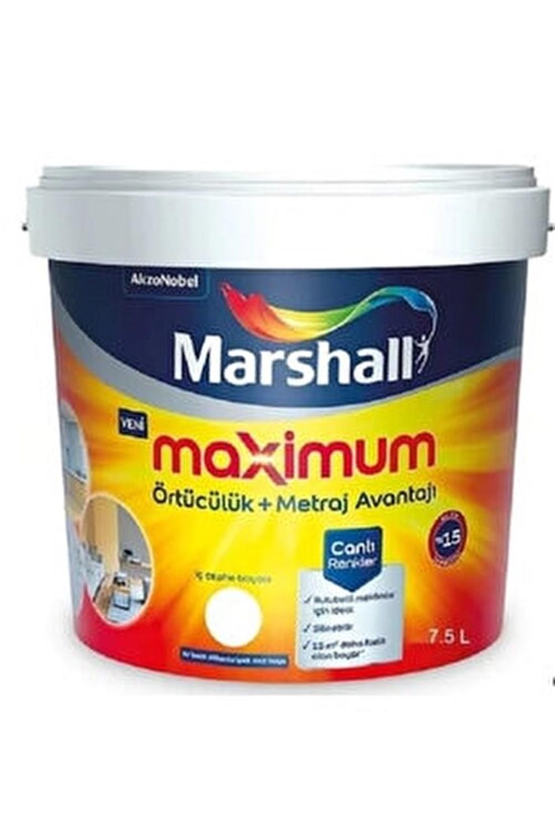 İÇ CEPHE BOYALARIMarshall013.03.0072MAXİMUM SİLİKONLU İPEK MAT BM BAZ İÇ CEPHE BOYASI 2,5 LTMAXİMUM SİLİKONLU İPEK MAT BM BAZ İÇ CEPHE BOYASI 2,5 LT