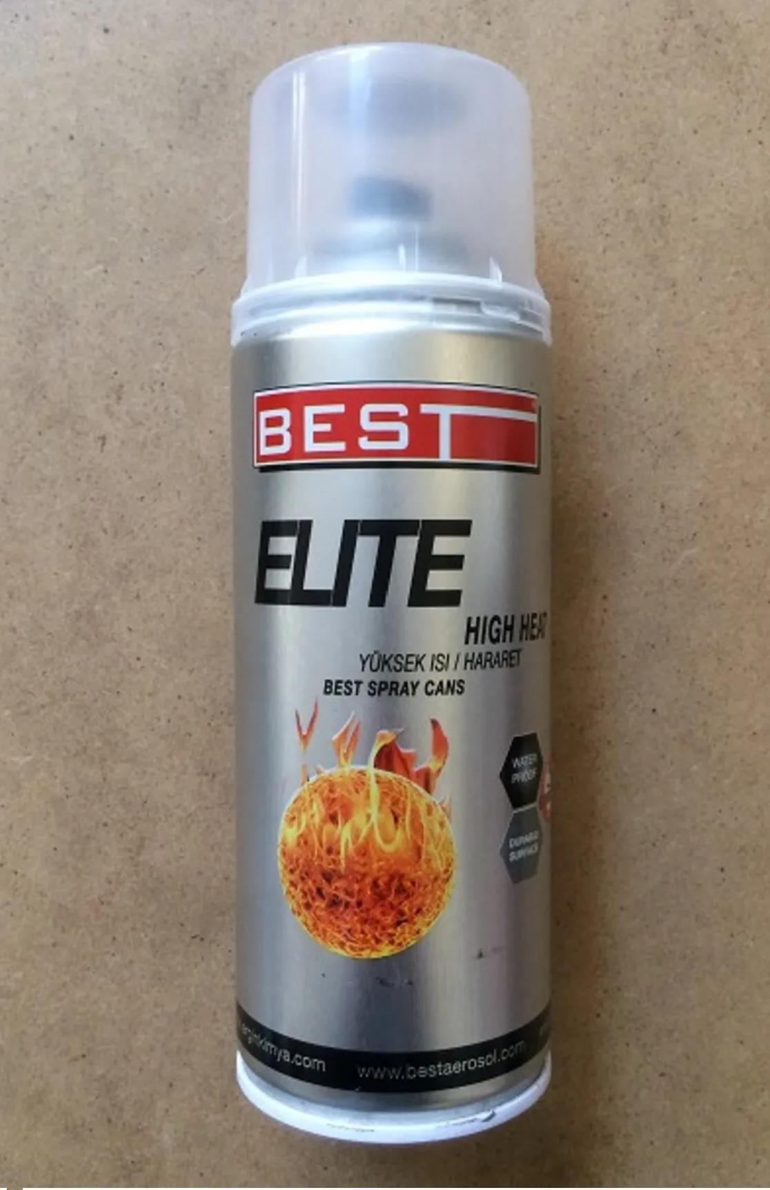 SPREY BOYALARBEST013.12.0208Best Yüksek Isı (Hararet) Boyası 400 ml SiyahBest Yüksek Isı (Hararet) Boyası 400 ml Siyah