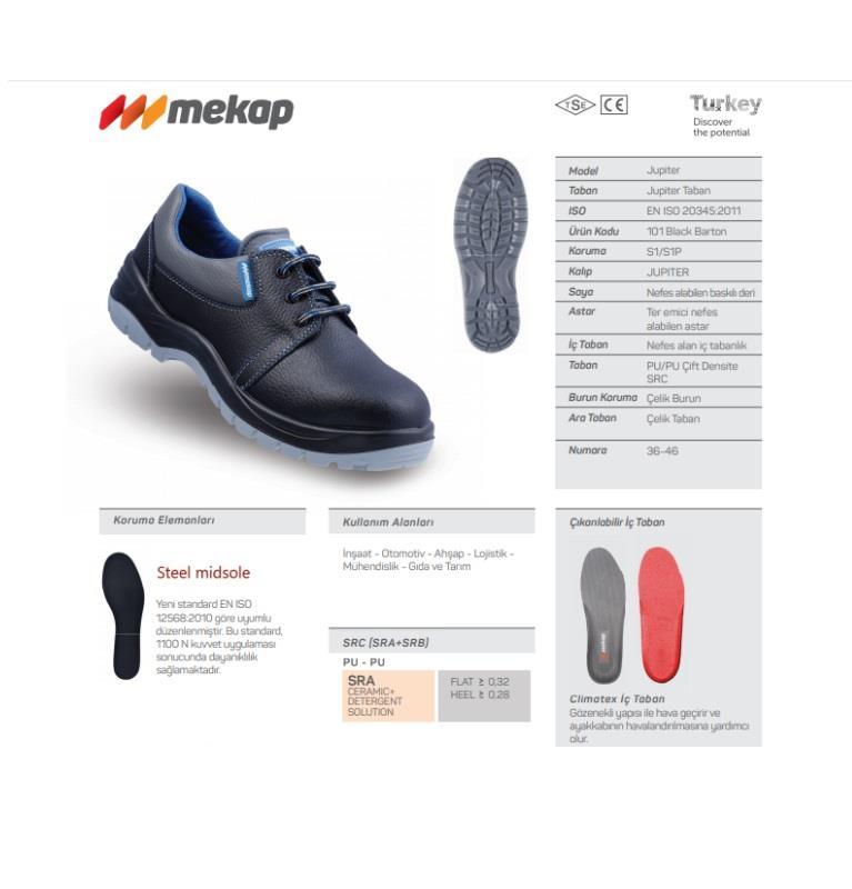 AYAK KORUMAMEKAP014.01.0119MEKAP 101 JÜPİTER ÇELİK BURUNLU 46 NO KIŞLIK DERİ AYAKKABIMEKAP 101 JÜPİTER ÇELİK BURUNLU 46 NO KIŞLIK DERİ AYAKKABI