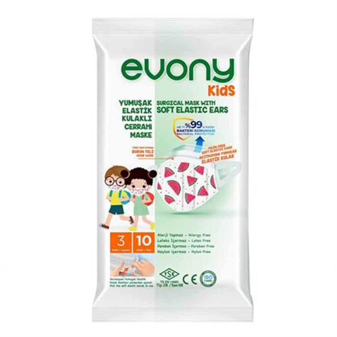 MASKELEREVONY014.19.0024EVONY ÇOCUK MASKESİ 10'LU 5070027EVONY ÇOCUK MASKESİ 10'LU 5070027