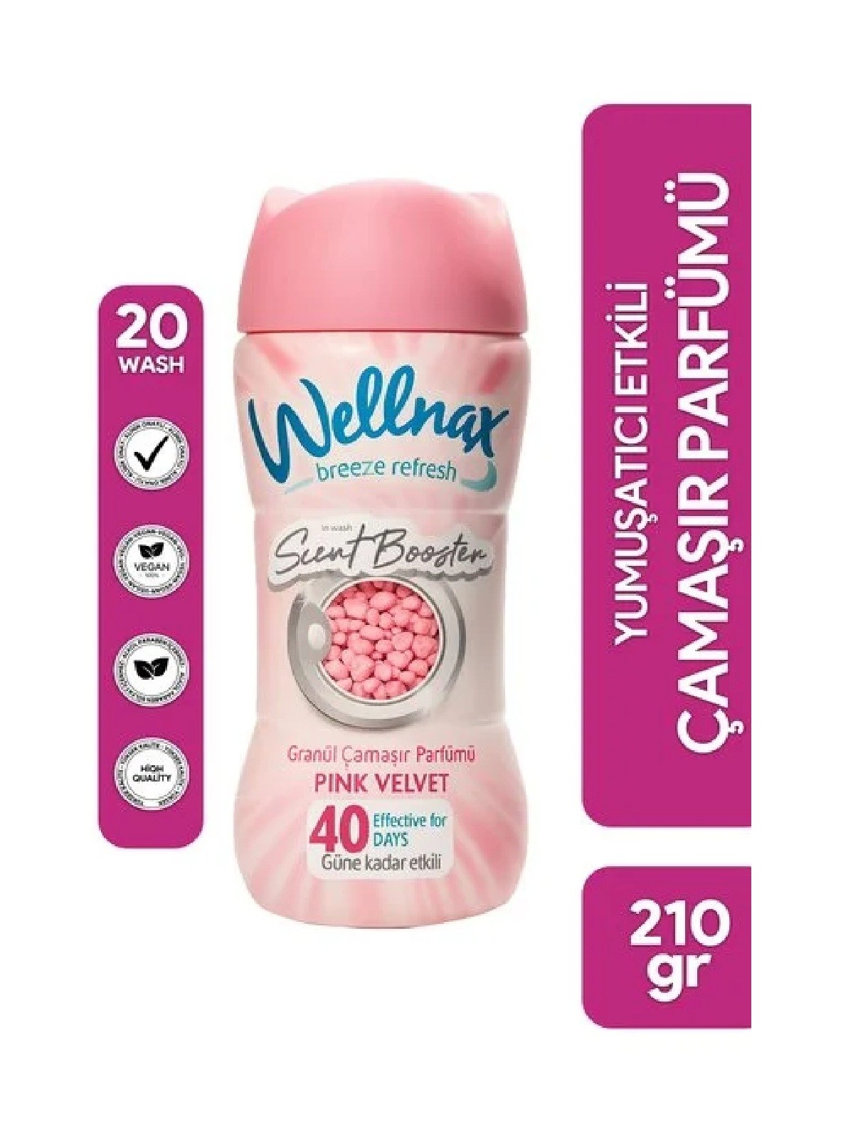 AYNAWELLNAX019.02.0045WELLNAX GRANÜL ÇAMAŞIR PARFÜMÜ VE YUMUŞATICISI PİNK VELVET 210GR BLK-166 1668WELLNAX GRANÜL ÇAMAŞIR PARFÜMÜ VE YUMUŞATICISI PİNK VELVET 210GR BLK-166 1668