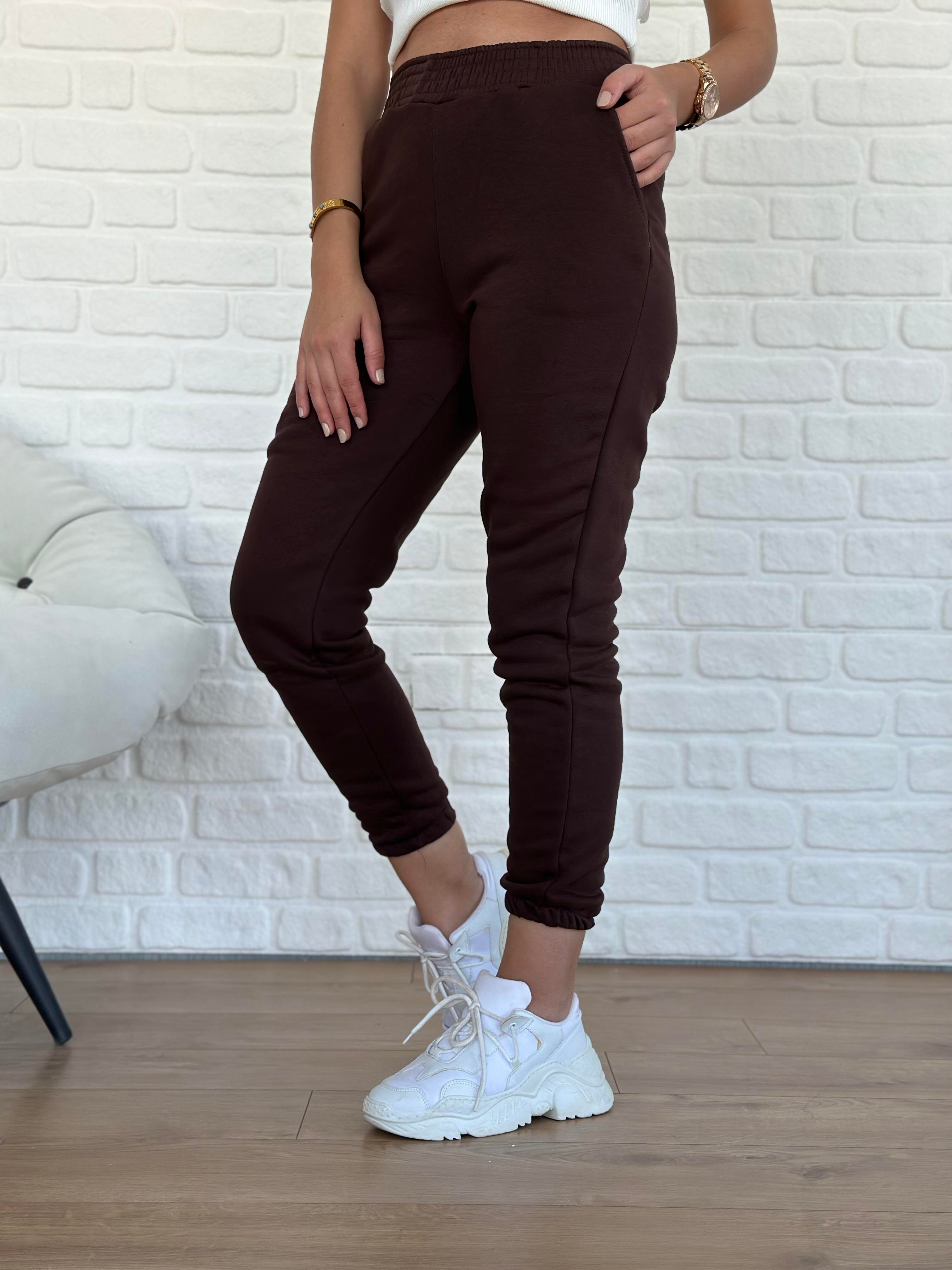 Beli Lastikli Eşofman Kahve