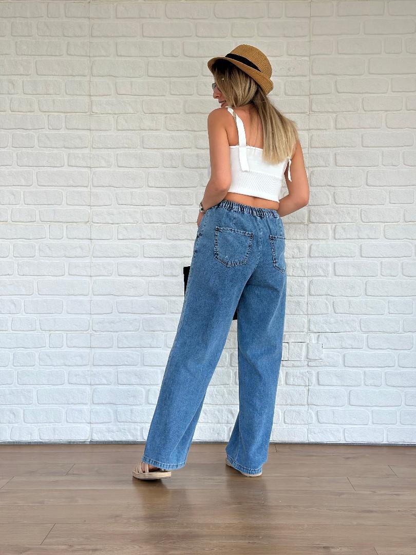 Beli Lastikli Jean Pantolon