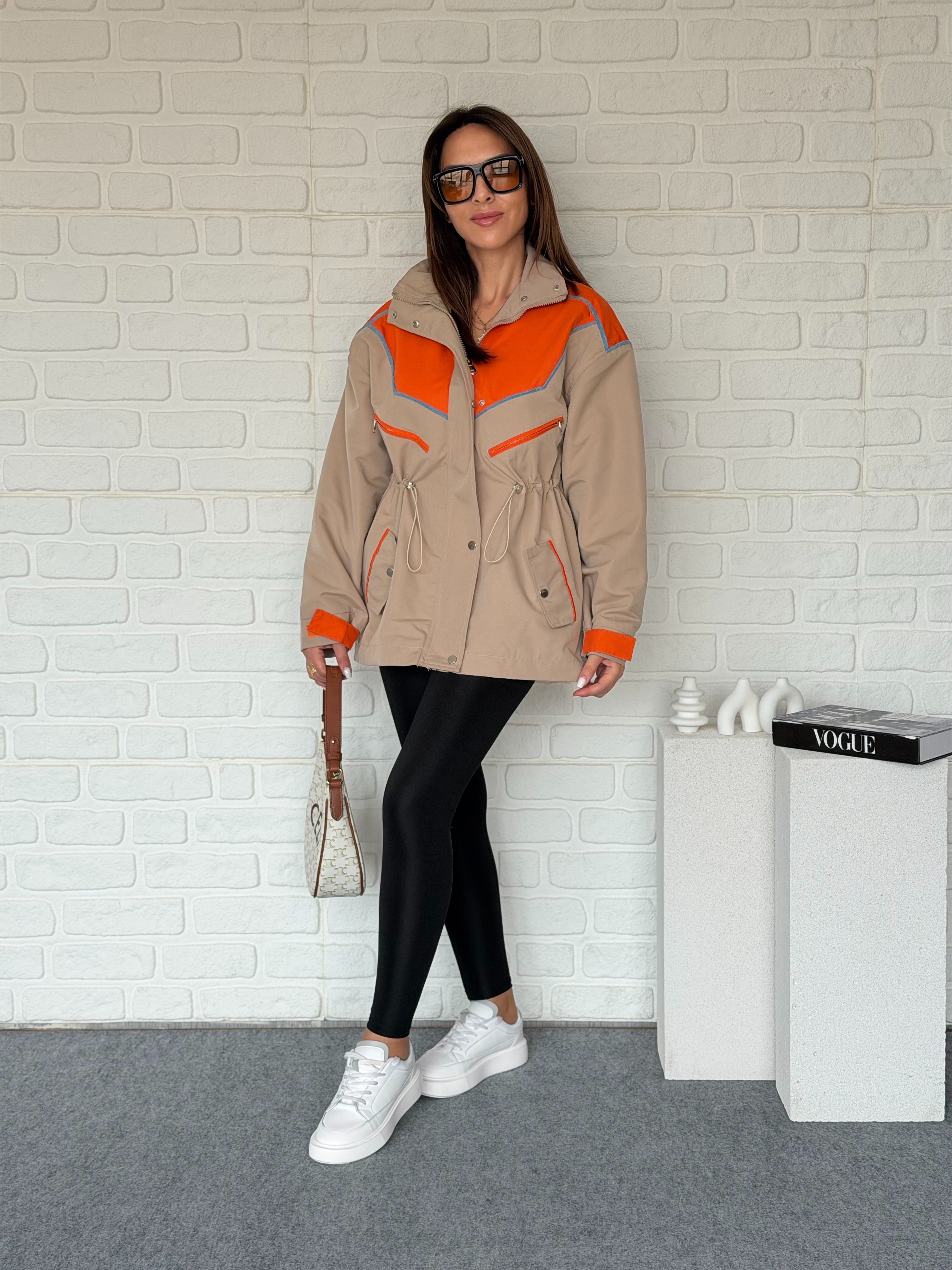Beli Stoperli Rüzgar Geçirmez Trench Ceket