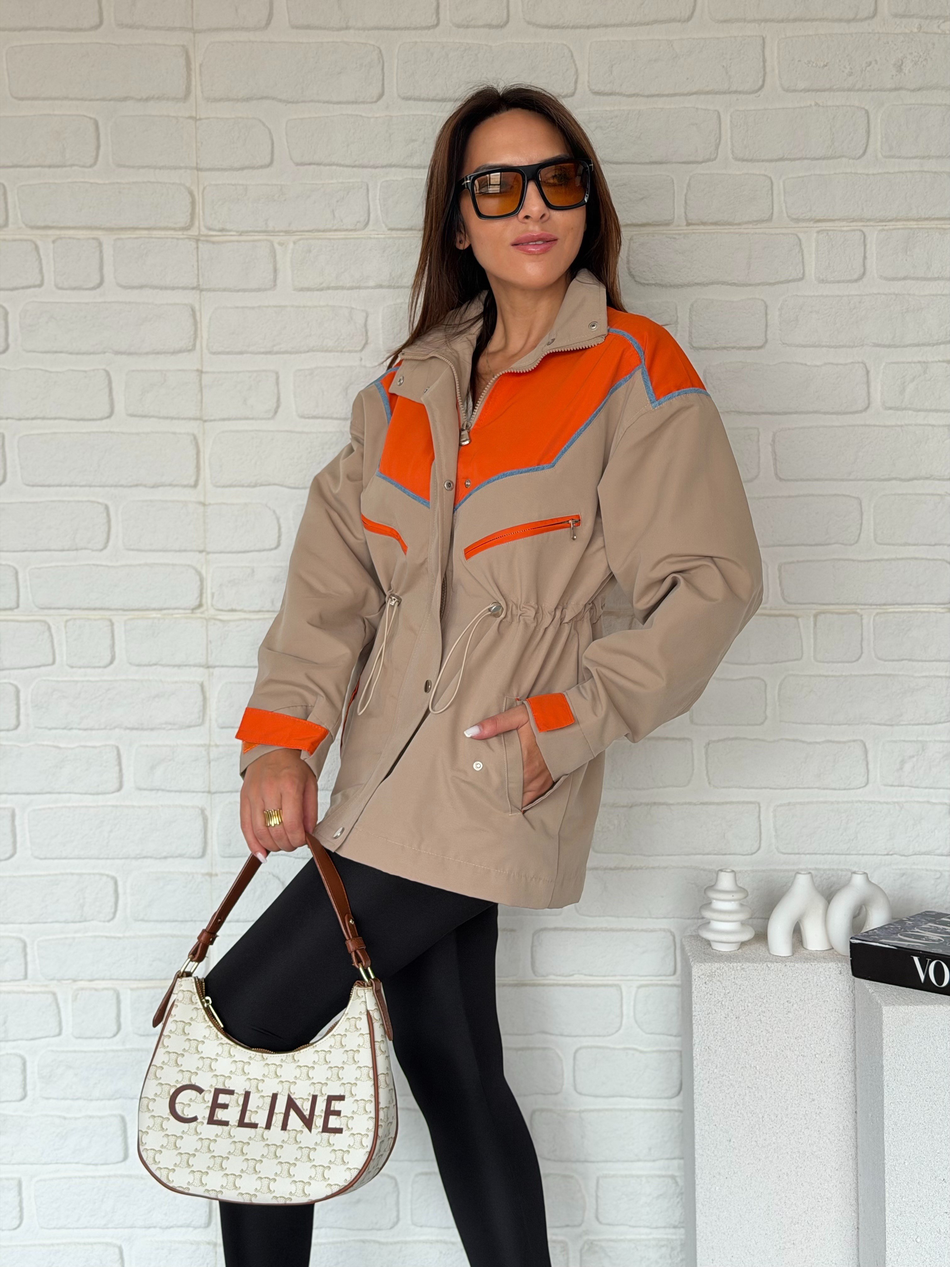 Beli Stoperli Rüzgar Geçirmez Trench Ceket