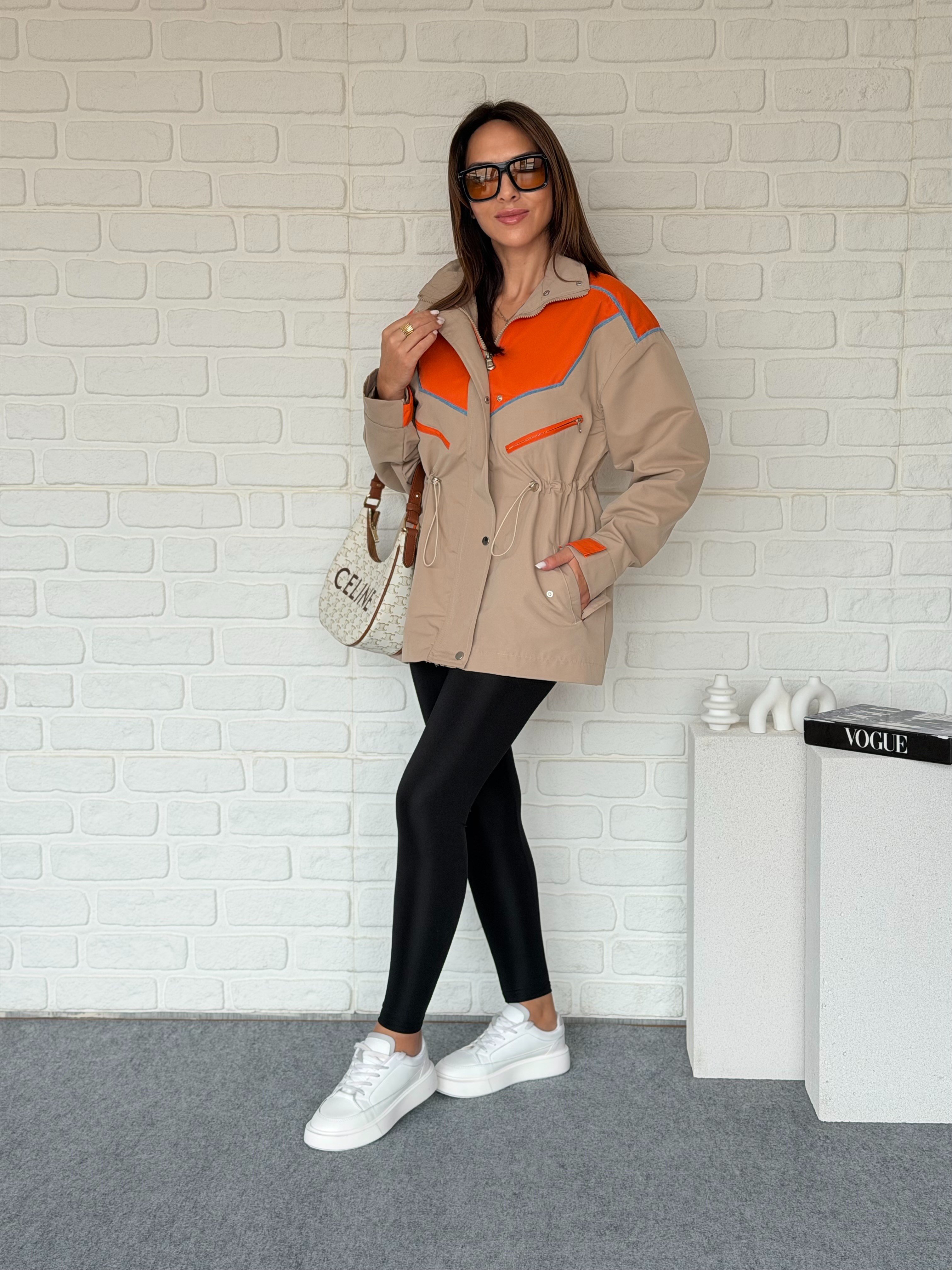 Beli Stoperli Rüzgar Geçirmez Trench Ceket