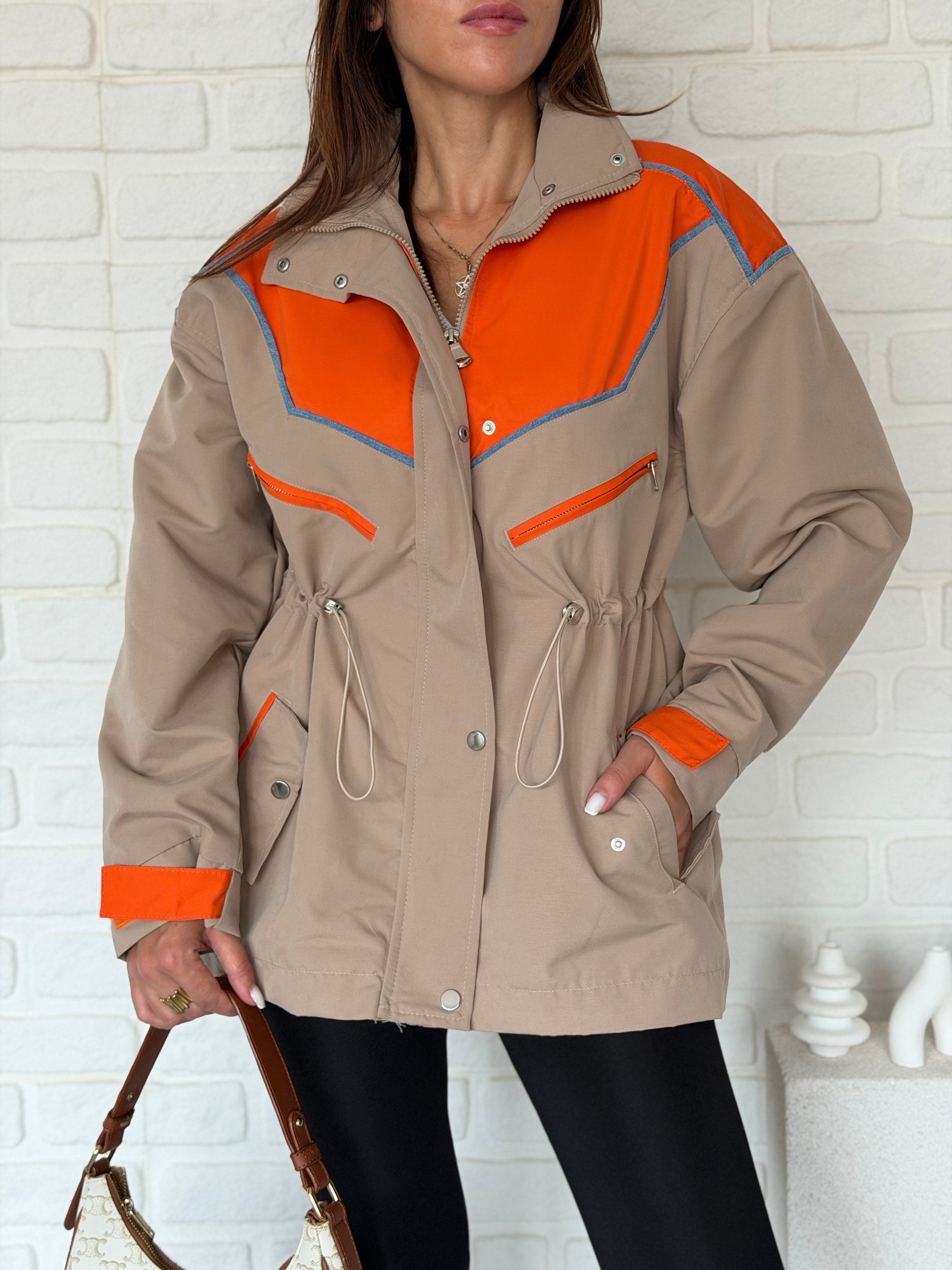 Beli Stoperli Rüzgar Geçirmez Trench Ceket