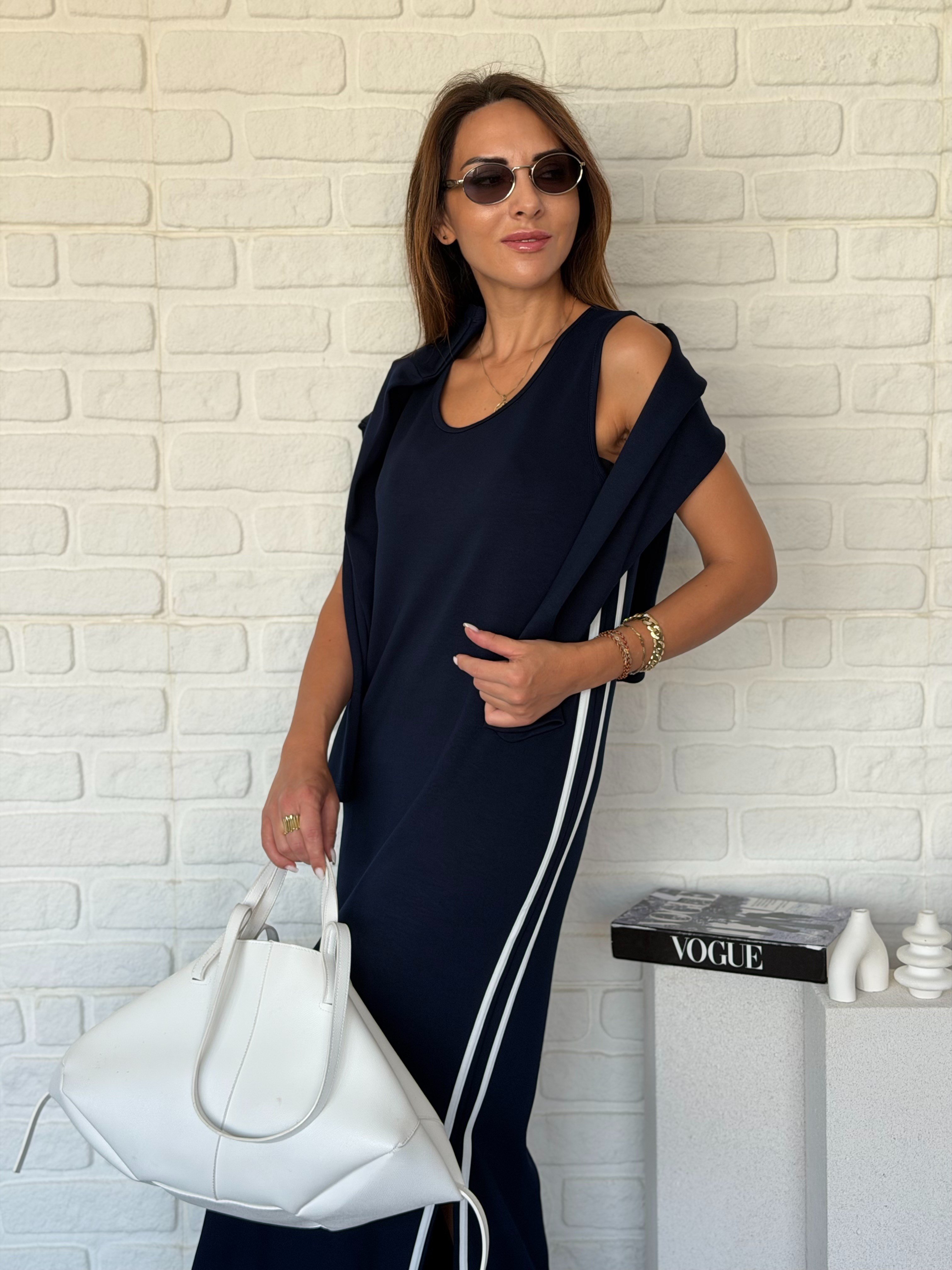 Bluzlu Modal İkili Elbise