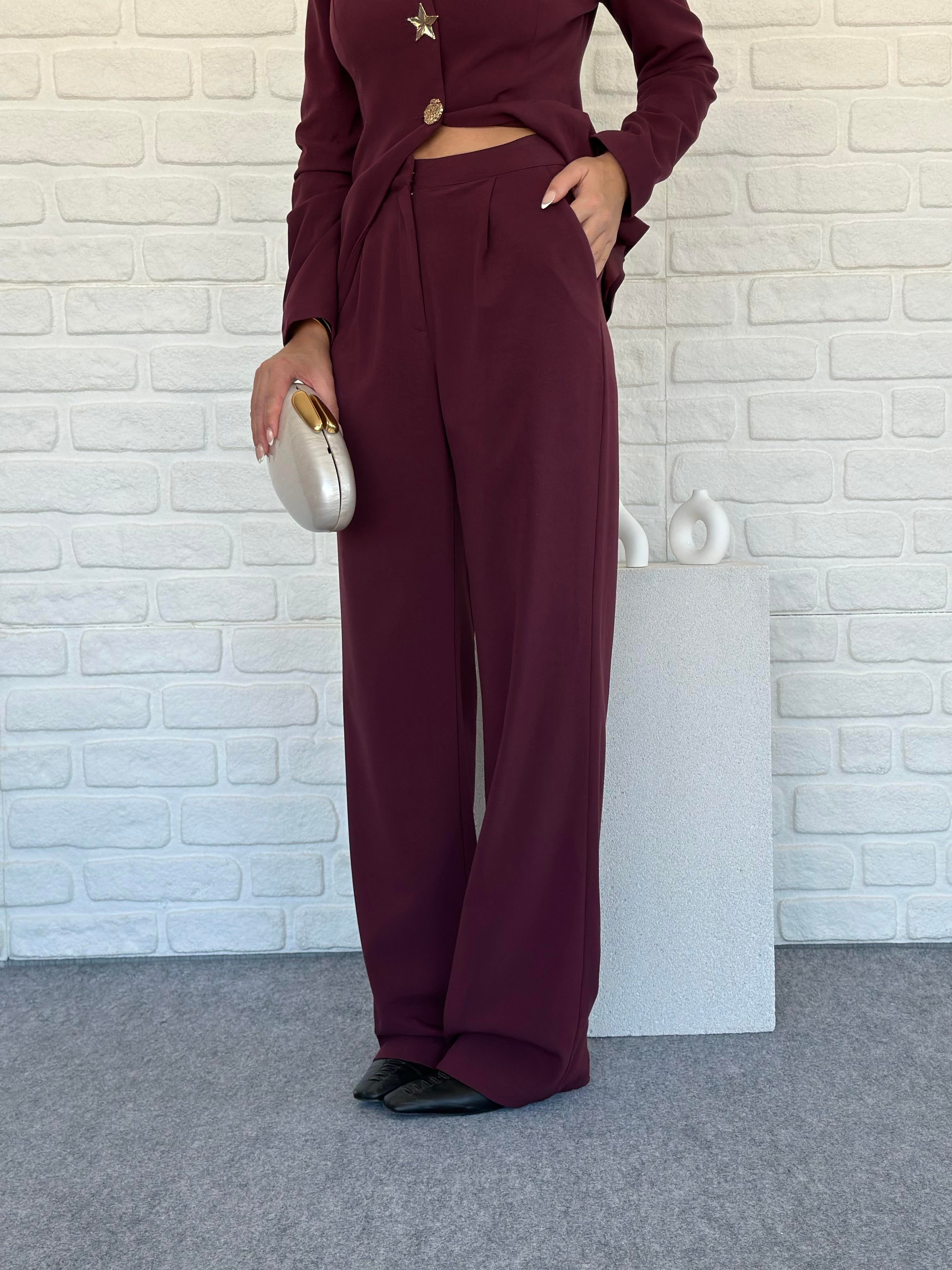 Ceket Pantolon Takım Mürdüm