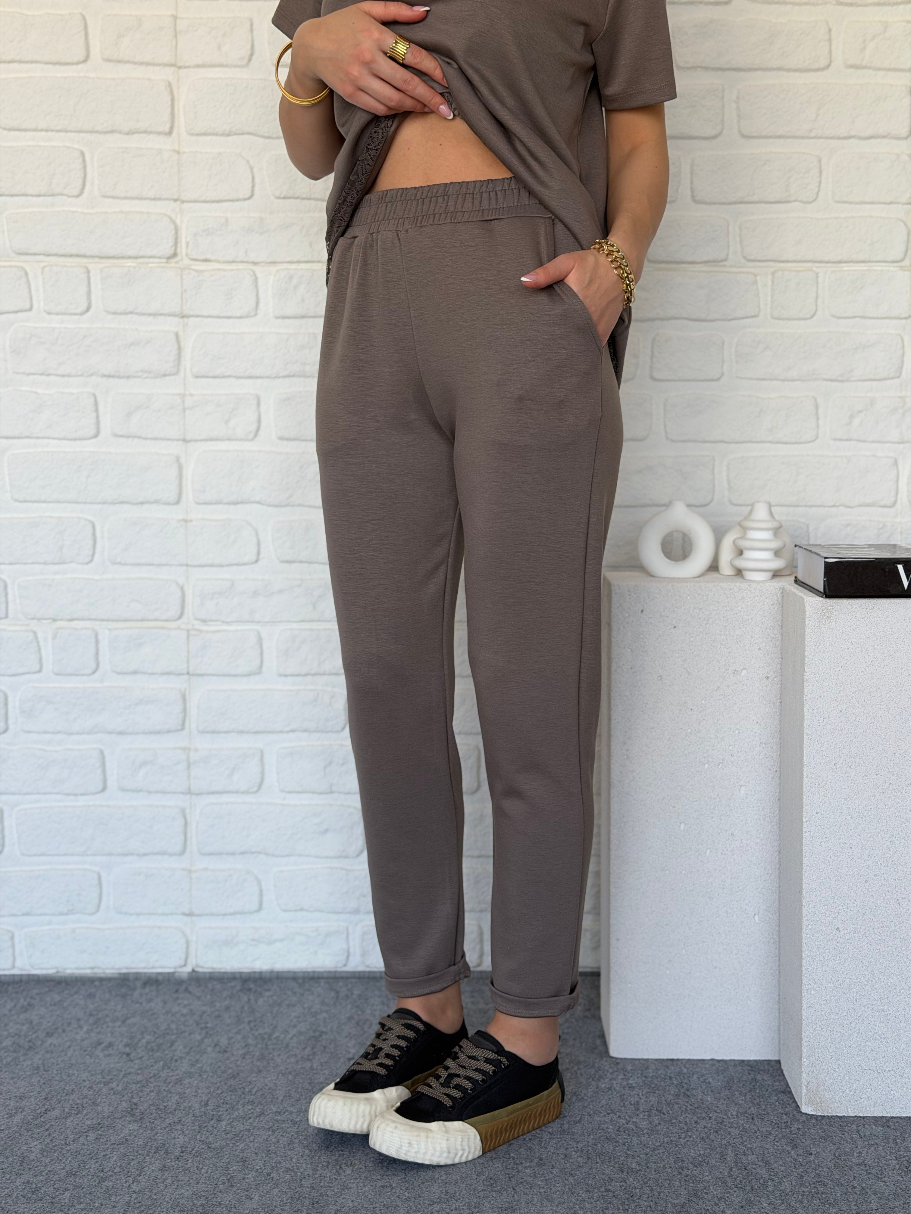 Dantelli Modal Takım Siyah