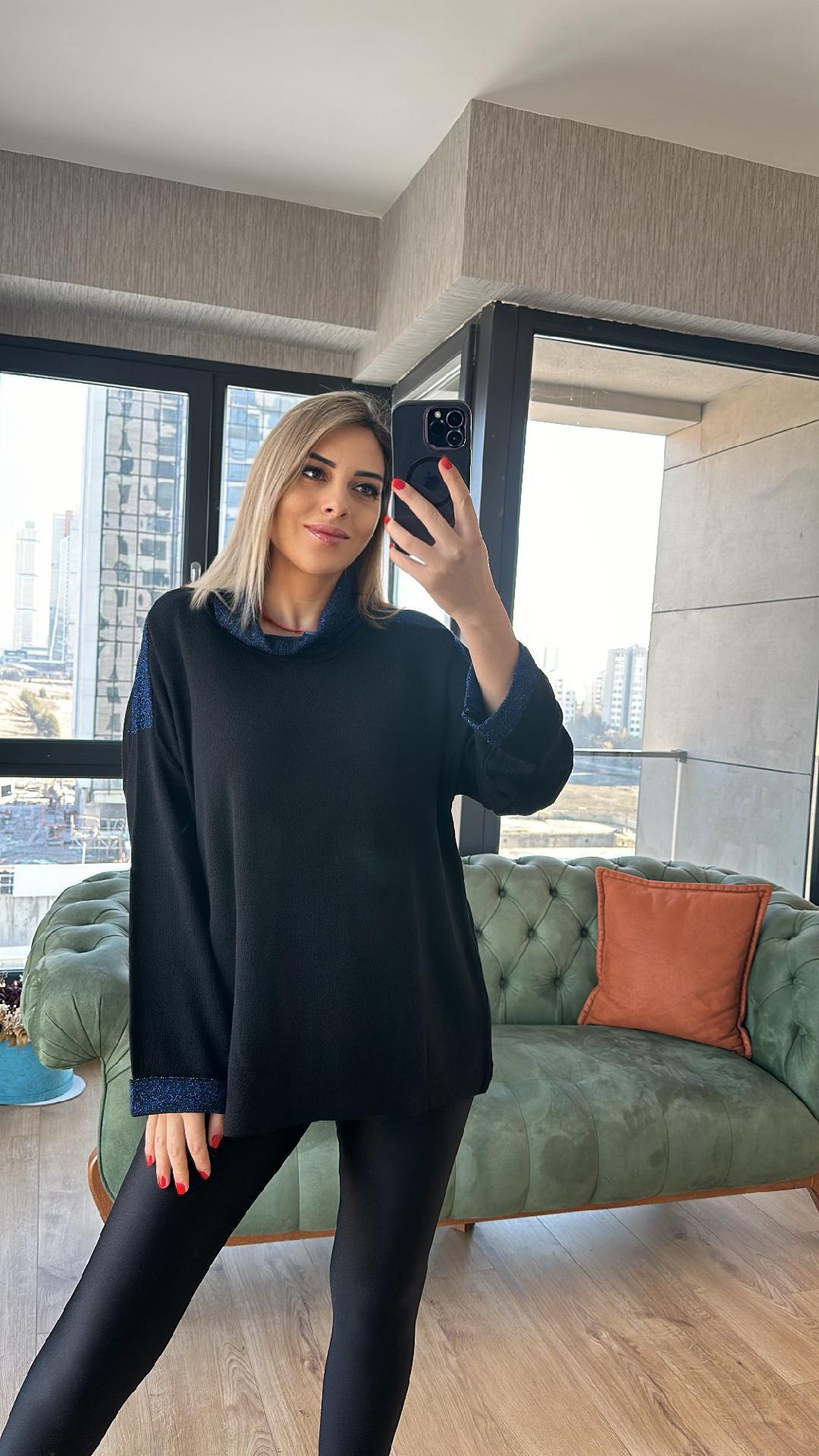 Degaje Yaka Simli Triko
