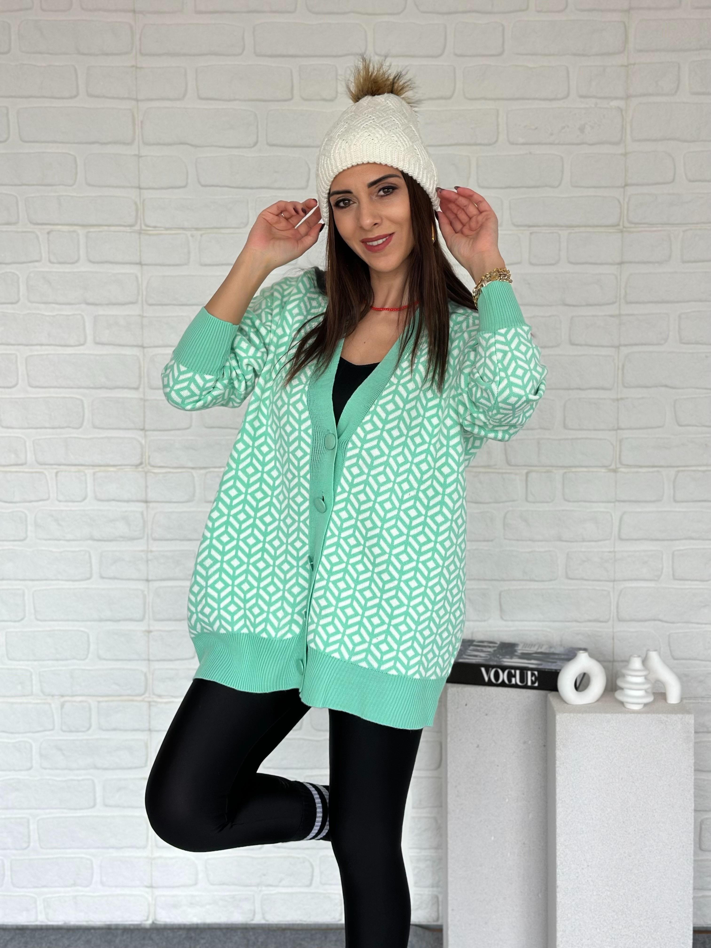 Desenli Triko Hırka