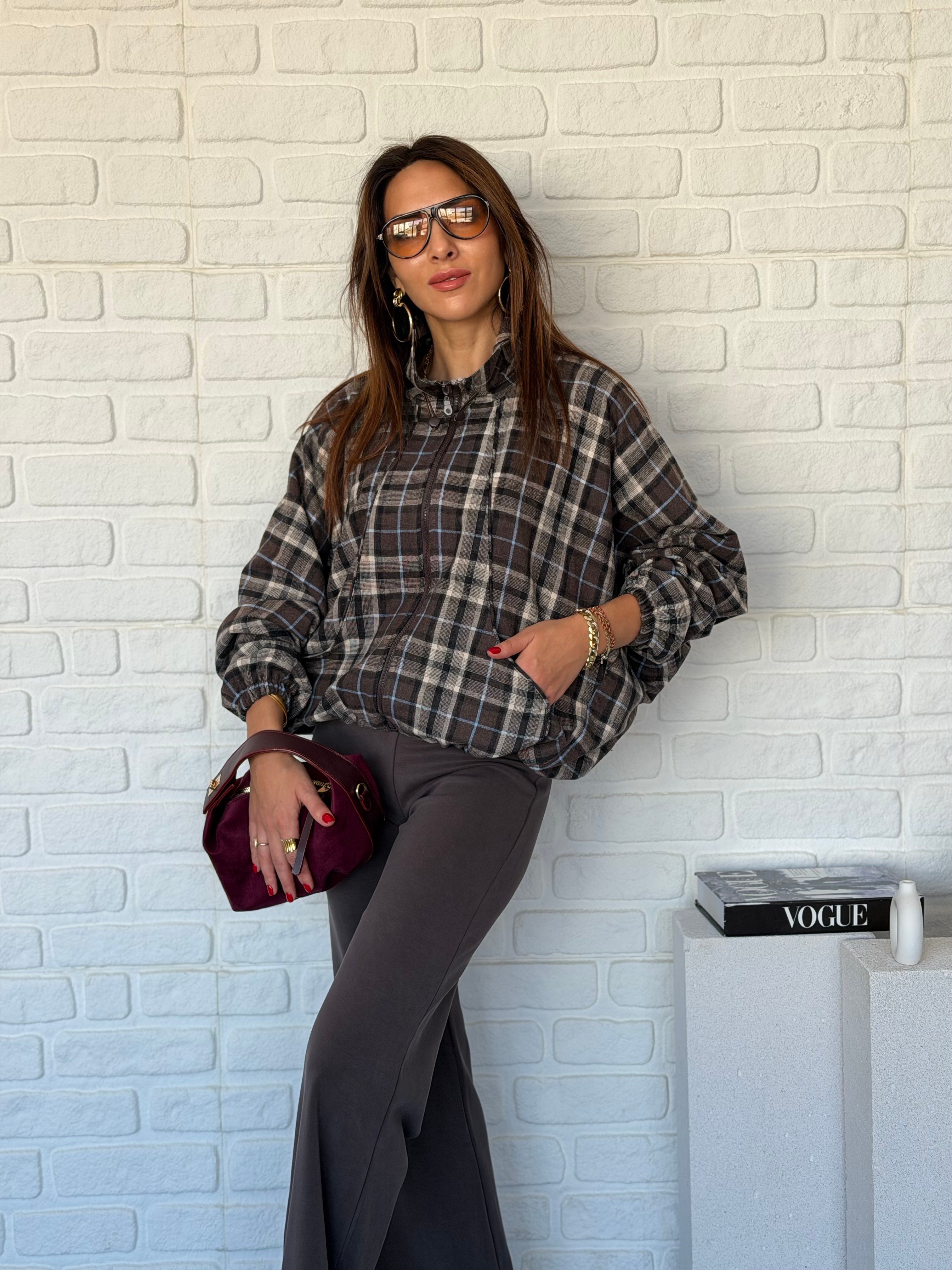 Dik Yakalı Reglan Ceket
