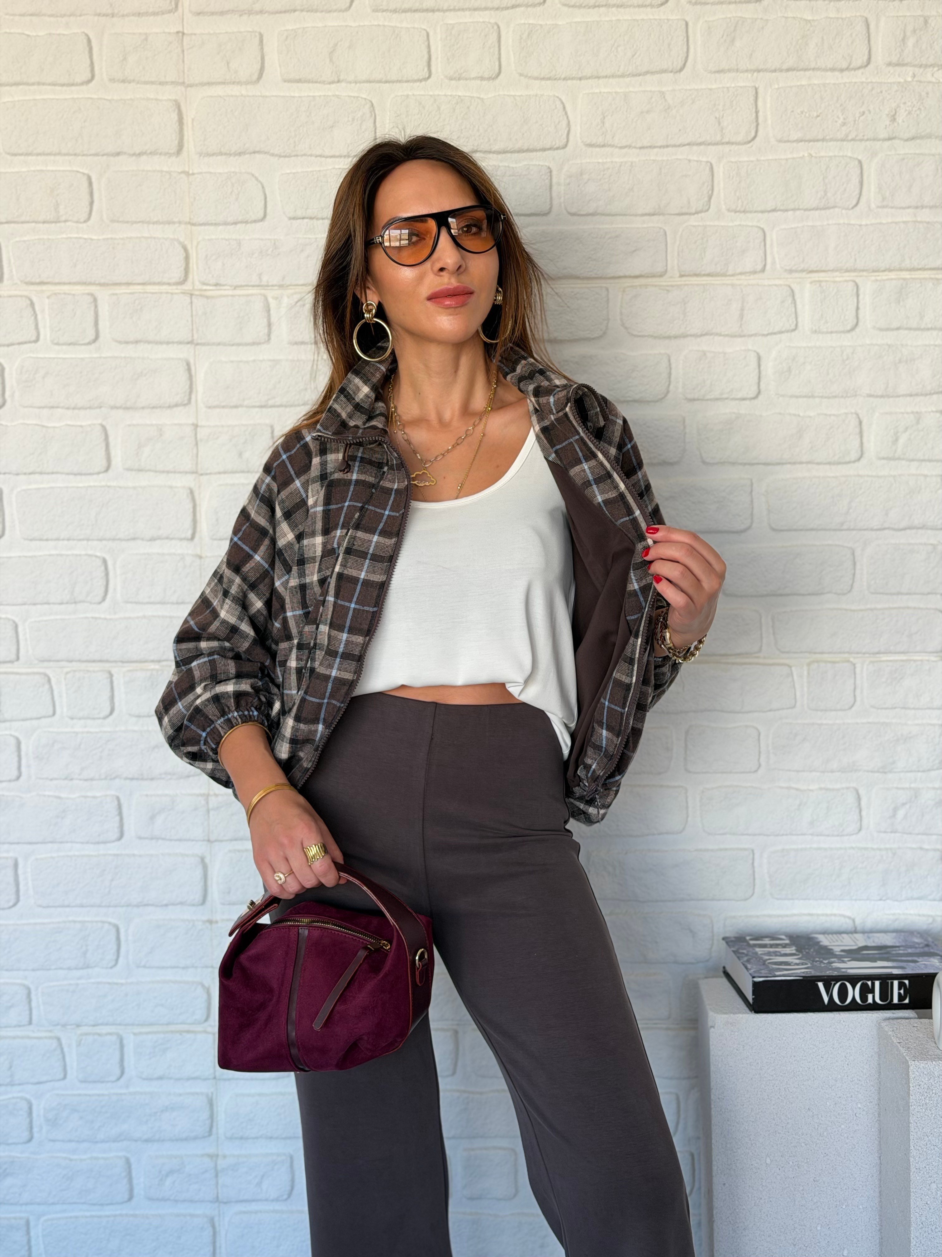 Dik Yakalı Reglan Ceket