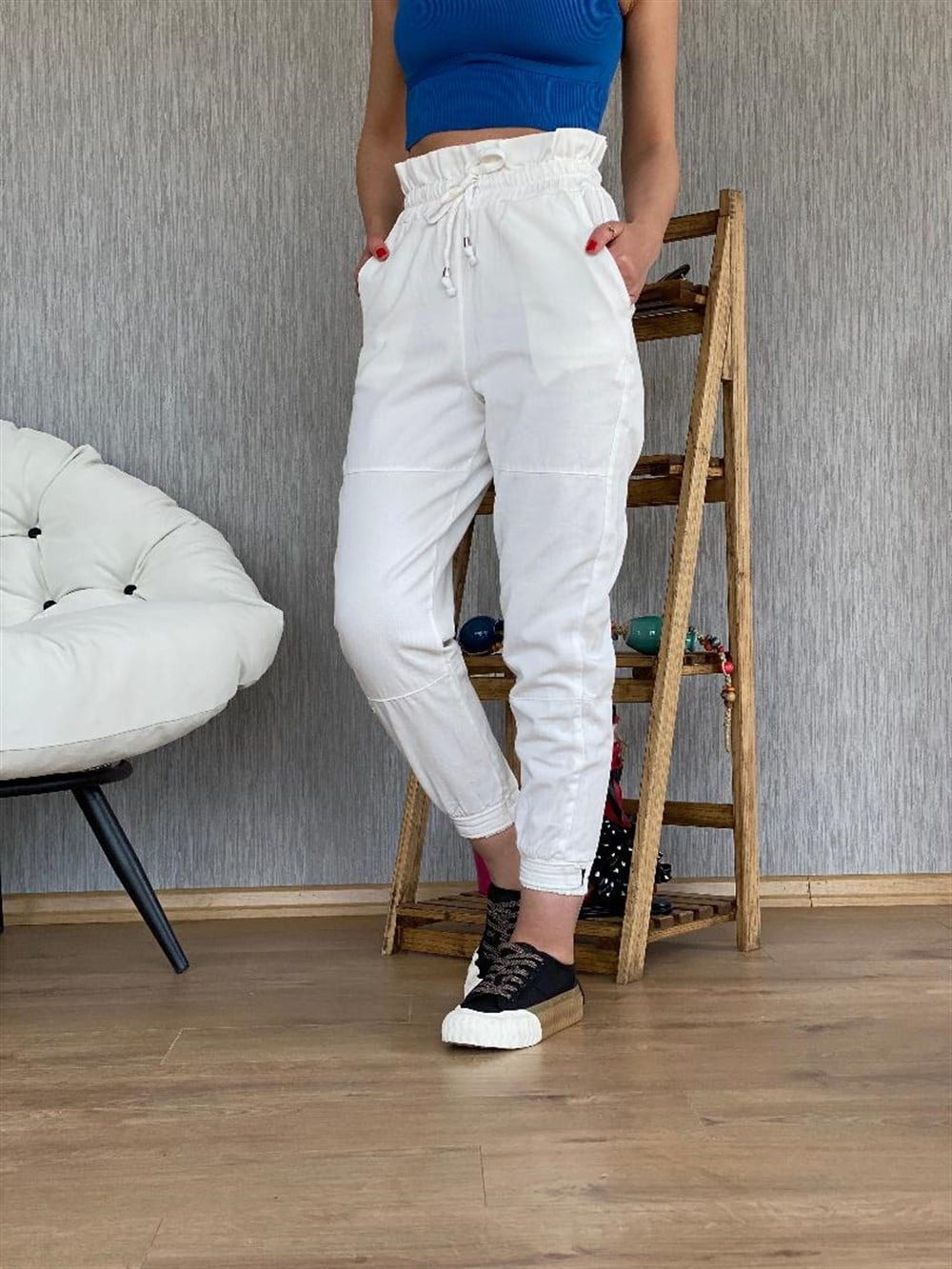 Ekstra Yüksek Bel Gabardin Pantolon