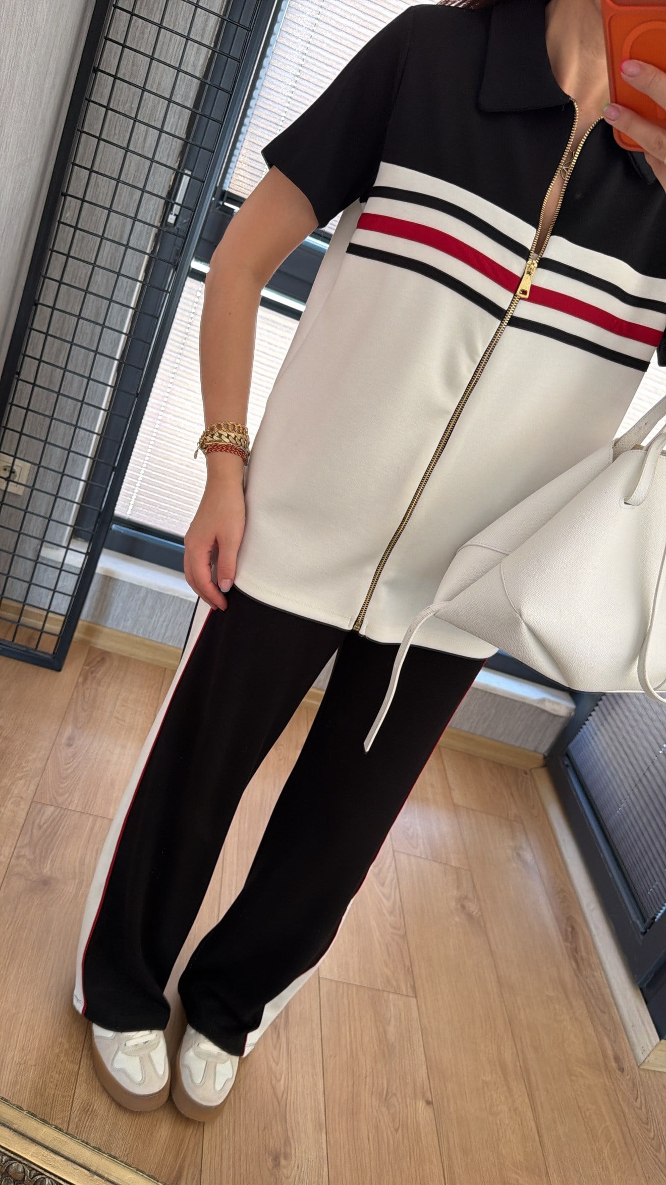 Fermuarlı Şeritli Modal Takım
