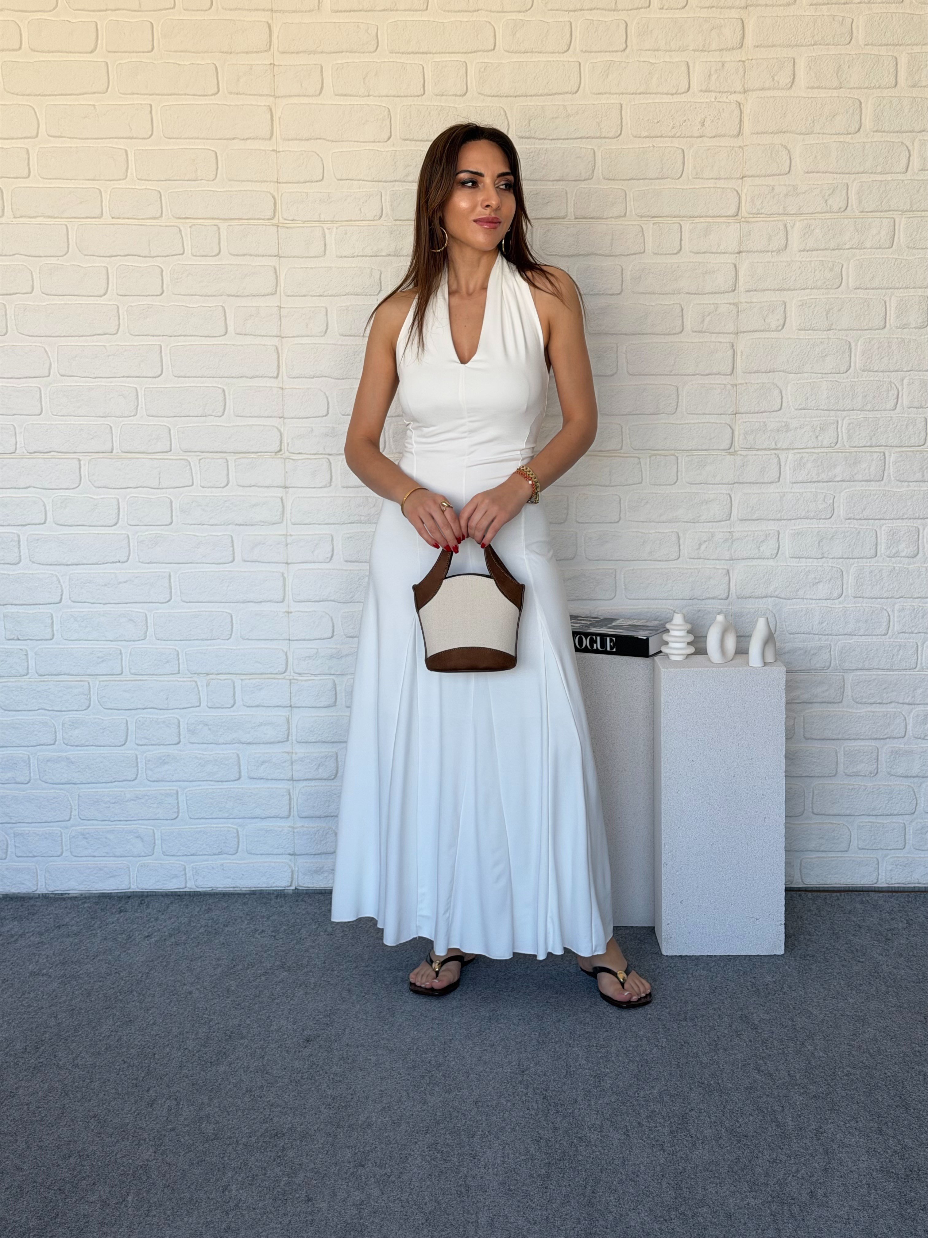 Halter Yaka Elbise 