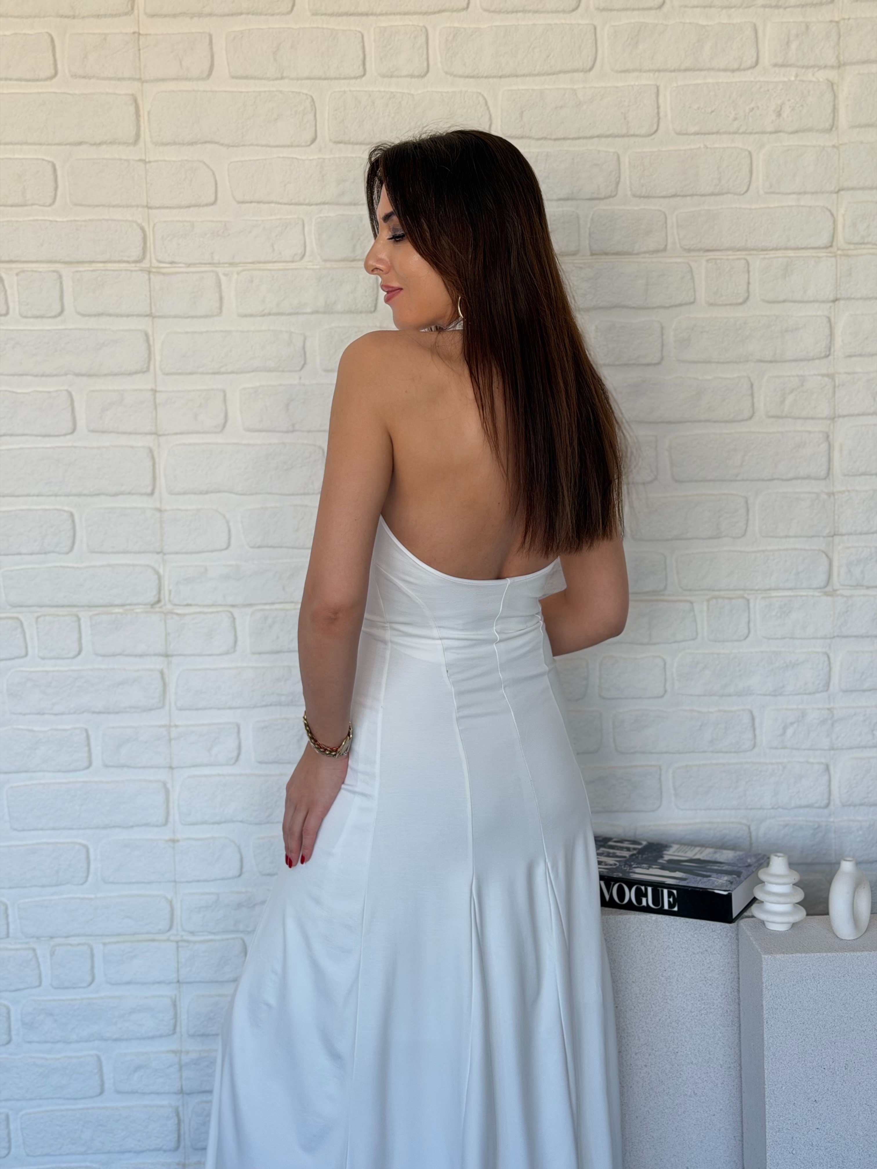 Halter Yaka Elbise 